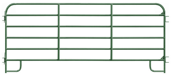 Alligator Brand 6 Bar Green Round Corner 12 ft. Corral Panel