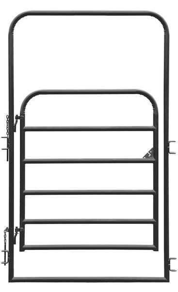 Alligator Brand 6 Bar Black Round Corner 4 ft. Entrance Panel