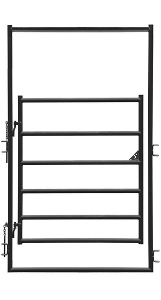 Alligator Brand 6 Bar Black Square Corner 4 ft. Entrance Panel