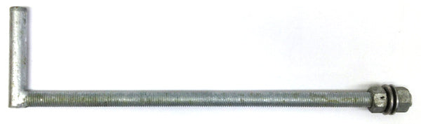 Bolt Hook For Strap Hinge Galvanized 3/4" X 18" X 4" Pin