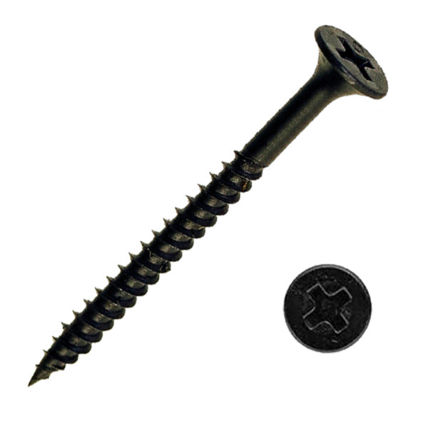 Screw - Drywall, 6-Gauge 1-5/8" Phillips Fine-Thread - Phosphate Coated 1-lbs