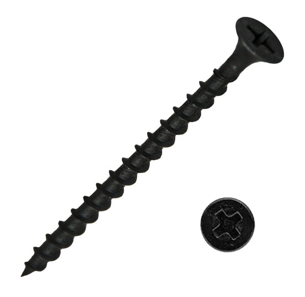 Screw - Drywall, 8-Gauge 3" Phillips Coarse-Thread - Phosphate Coated 5-lbs