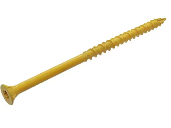 Deck Screw - Exterior 4" 10-Gauge Star-T25 Coarse-Thread Epoxy Coated Tan 5-lbs