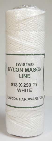 Twisted Nylon Mason Twine-White #18 x 250ft