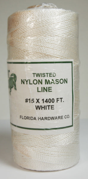 Twisted Nylon Mason Twine-White #15 x 700ft