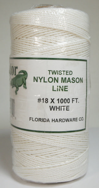 Twisted Nylon Mason Twine-White #15 x 1400ft