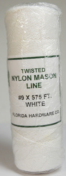Twisted Nylon Mason Twine-White #9 x 575ft