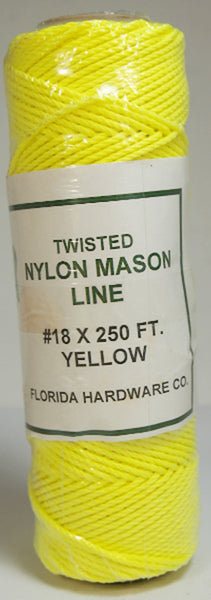 Twisted Nylon Mason Twine-Yellow 18# x 250ft