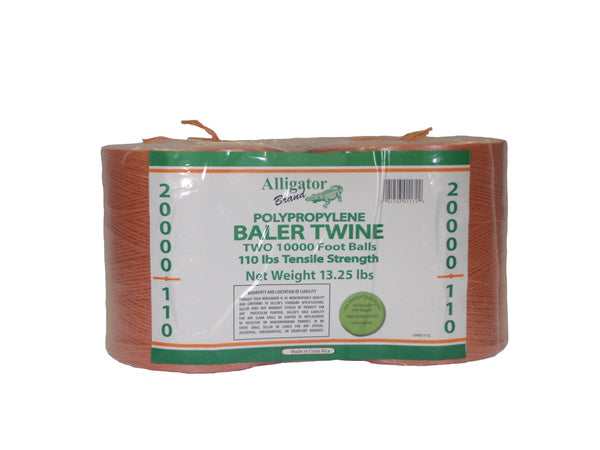 20,000 FT Orange Poly Baler Twine