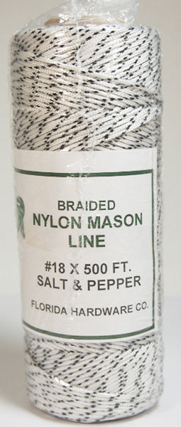 Braided Nylon Mason Twine-Salt & Pepper 18# x 500ft