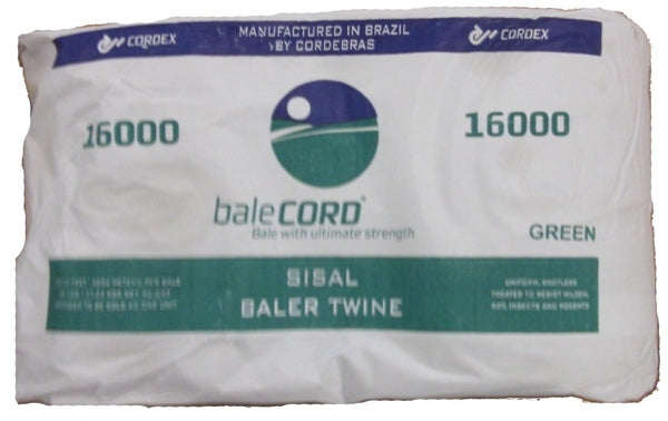 16,000 FT Green Sisal Baler Twine (2 Rolls of 8,000 FT)