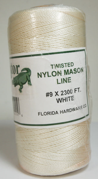 Twisted Nylon Mason Twine-White 9# x 2300ft