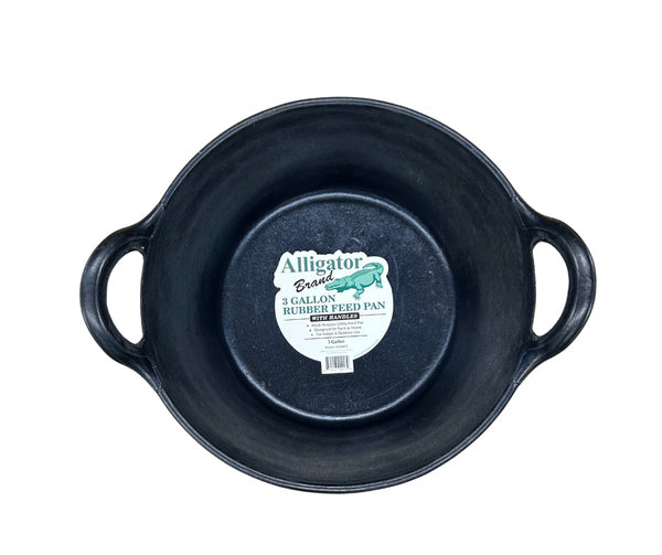 Alligator Brand Feed Pan - 3 Gal w/ Handles