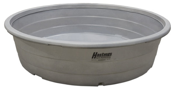 Stock Tank Polyethylene PR82 Round 8x2 580-Gallon Gray