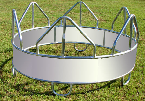 Hay Ring Horse 8ft with Sheeted Bottom - Galvanized