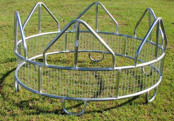 Hay Ring Horse 8ft with Wire Mesh Bottom - Galvanized