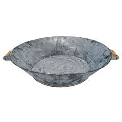 Vintage Wash Pan with Wooden Handles