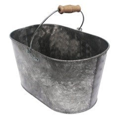 Vintage Oval Tub with Wooden Handle