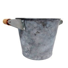 Vintage Bucket 6 with Wooden Handles