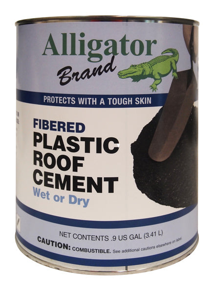 Fibered Plastic Roof Cement - Wet or Dry 1-gallon